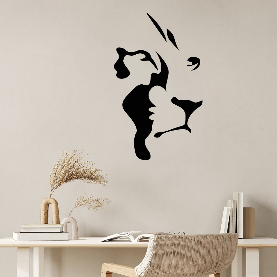 Abstract Lion Wall Decal Head King Animal Predator Wildlife African ...