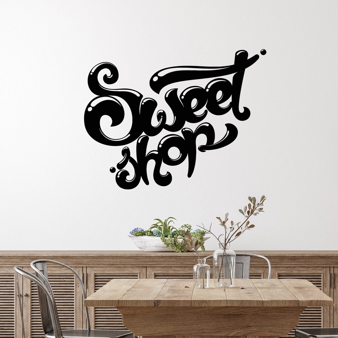 Sweet Shop Vinyl Wall Decal Decor for Bakeries Candy Stores Home ...