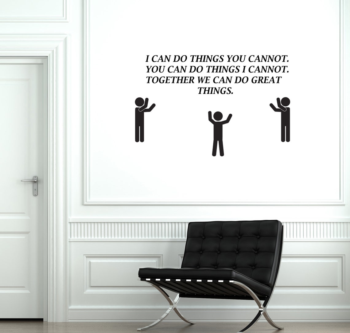 Teamwork Quote Vinyl Wall Decal Team Work Office Space Decor Stickers ...