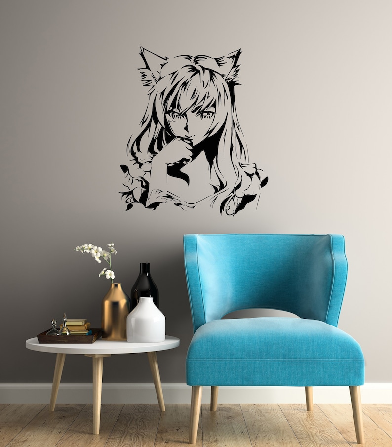 Anime Girl Vinyl Wall Decal Manga Oriental Kids Teen Room - Etsy