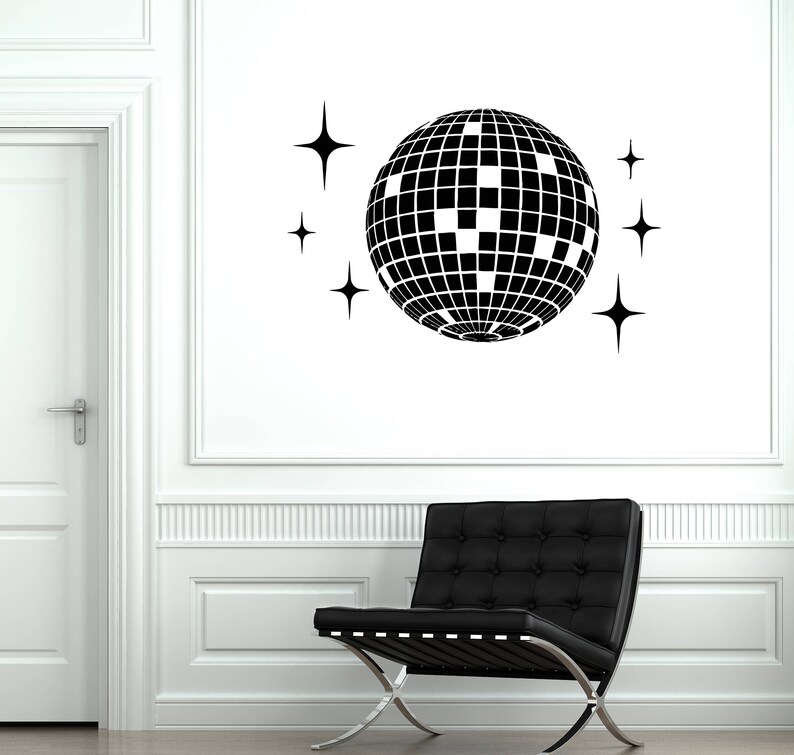 Disco Ball Vinyl Wall Decal Party Decor Art Night Club Etsy