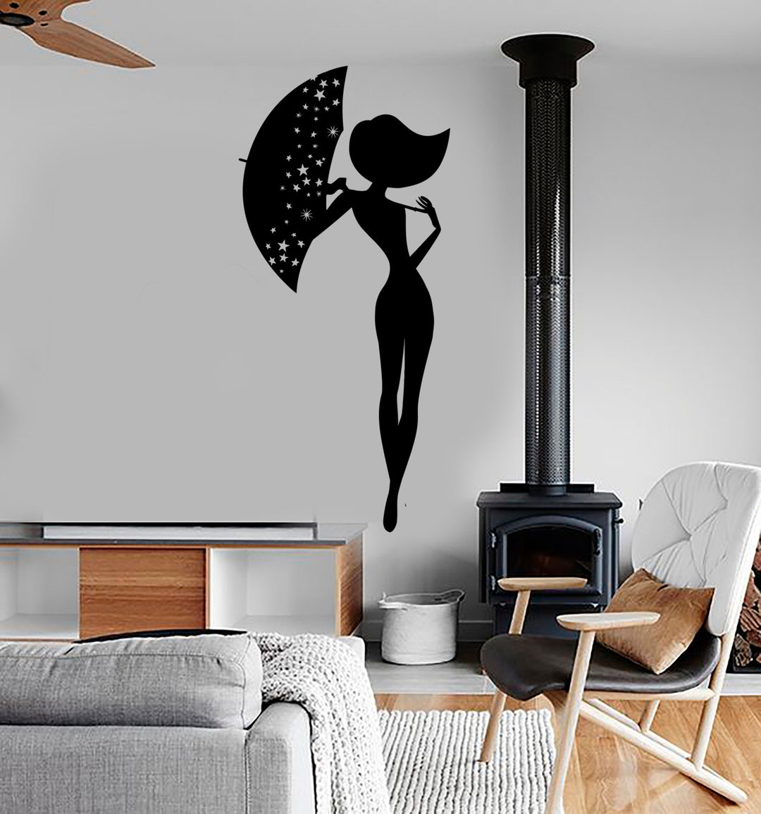 Wall Vinyl Decal Romantic Love Beauty Girl Woman Pretty Amazing Decor ...