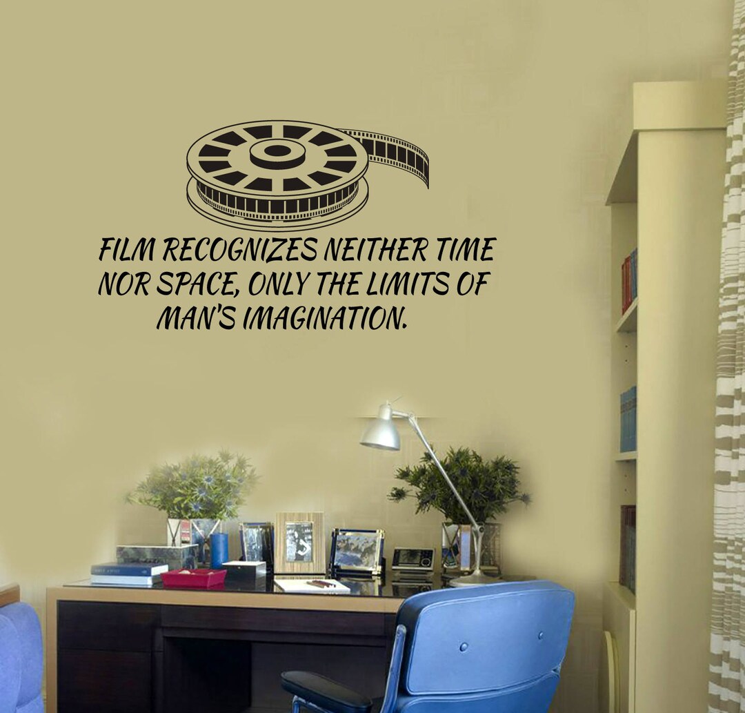Film Quote Vinyl Wall Decal Cinema Movie Lover Filmstrip Stickers Mural ...