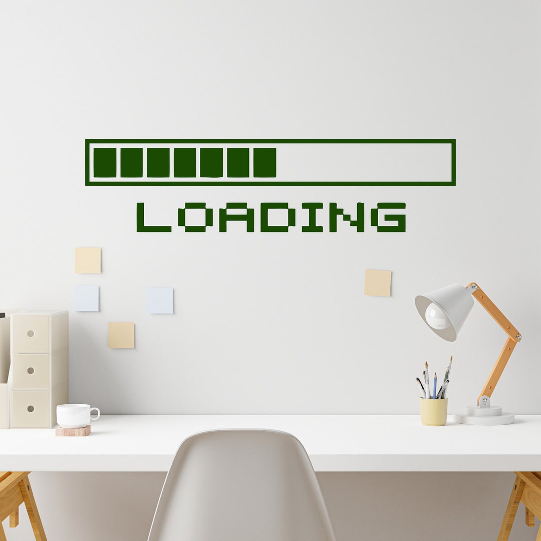 Loading Vinyl Wall Decal Computer PC Gamer Room Gaming Art Decor ...