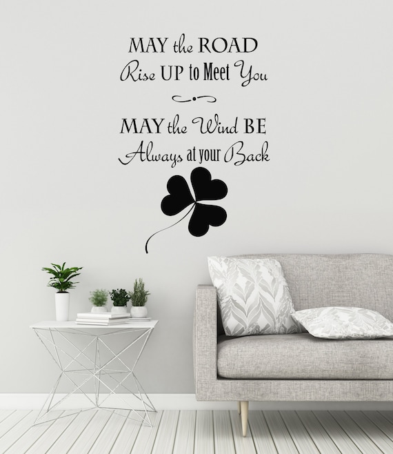 May The Road Rise To Meet You Old Irish Blessing Vinyl Decal Wall Sticker Words