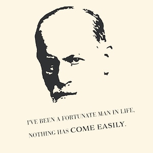 Wall Decal Sigmund Freud Fortunate Man Quote Decor ab044