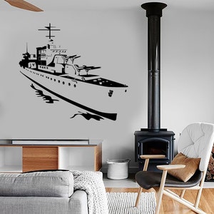 Wall Vinyl Decal Aircraft Navy Military Marine Jet Airplane Mural Sticker 1670dz image 1