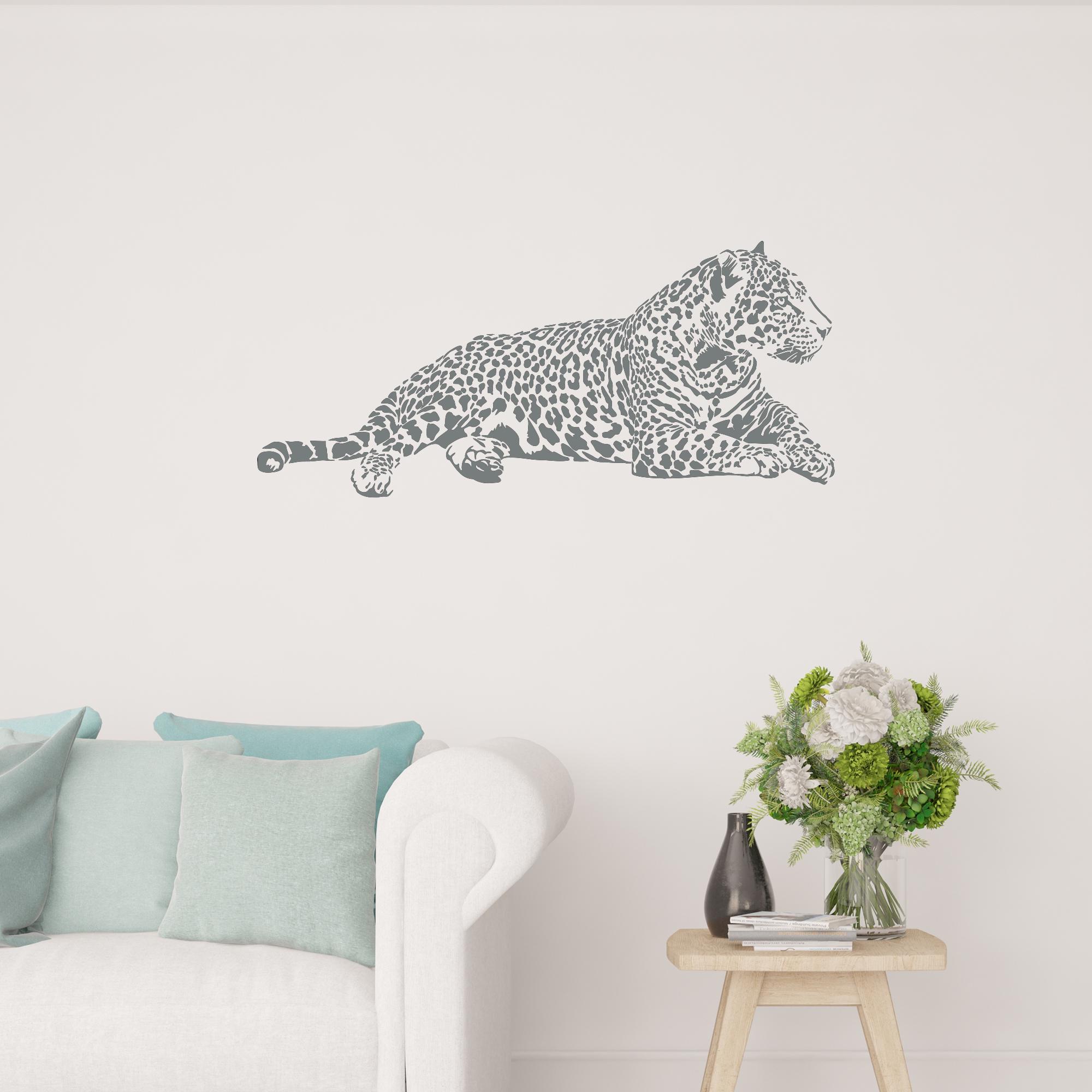 Leopard Vinyl Wall Decal Jaguar Animal Predator Wild Big Cat