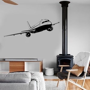 Wall Vinyl Decal Airplane Cool Decor For Living Room 1682dz