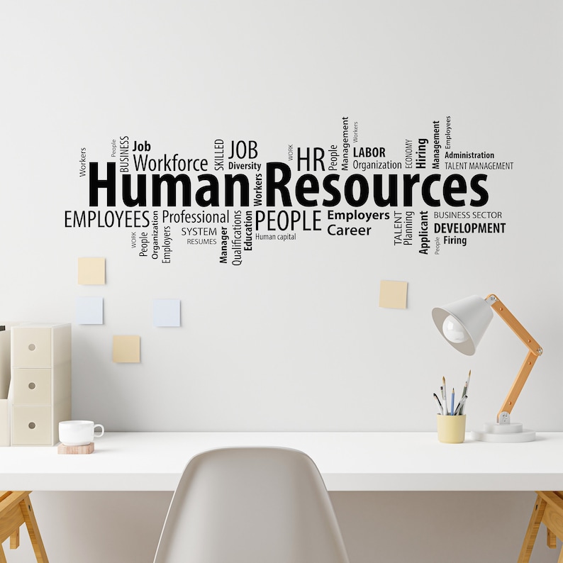 Human Resources Vinyl Wall Decal HR Department Specialist Office Space ...
