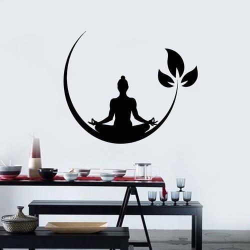 Symbol Yoga Pose Wall Vinyl Decal Yoga Studio Wall Sticker Etsy
