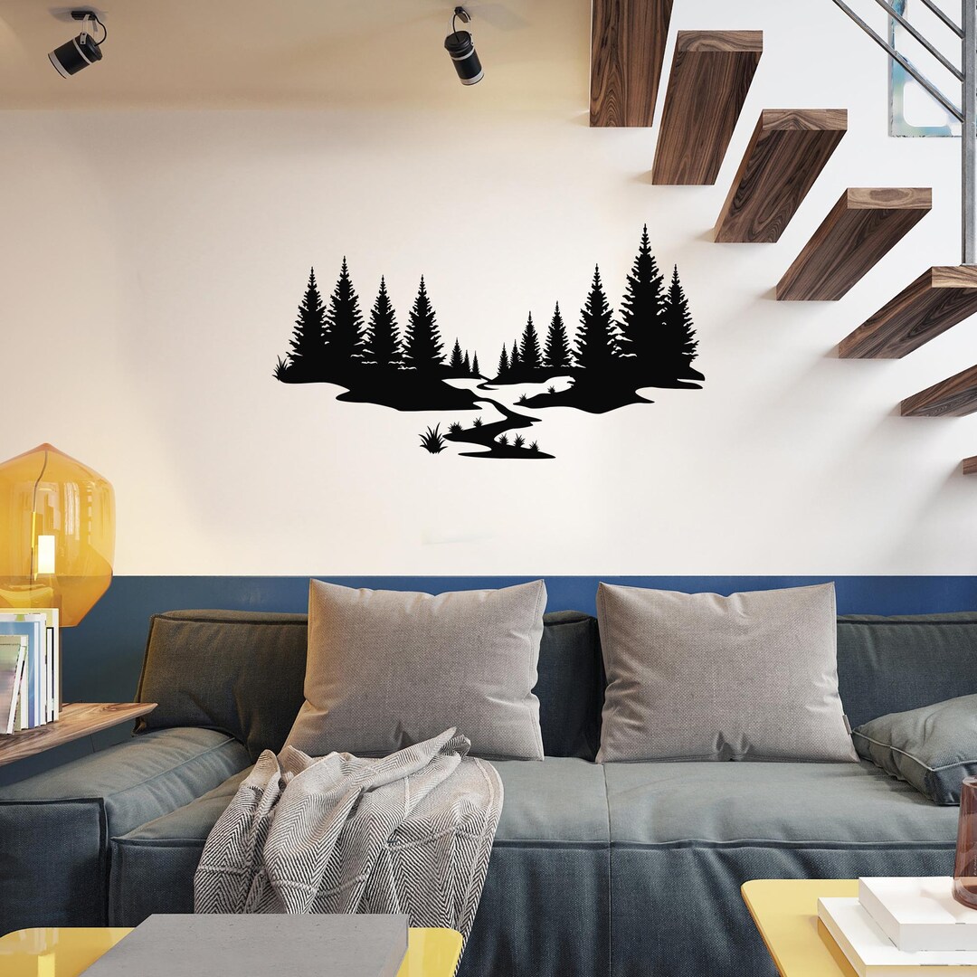 Forest Vinyl Wall Decal: Woodland Nature Scene, Home Decor (#027dl) - Etsy