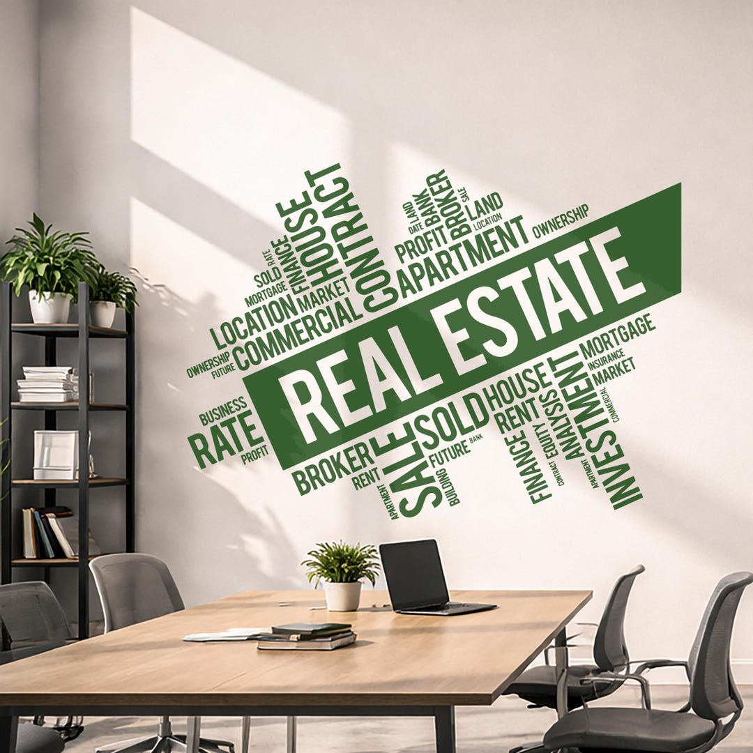 Realtor Decal Sign Realtor Office Wall Decal – Real Estate Motivational Quote – Vinyl Sign ...
