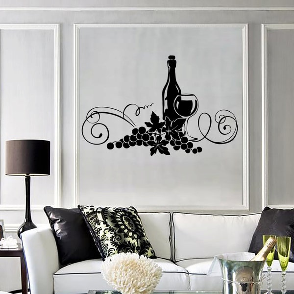 Wine Wall Decal Etsy
