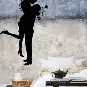 Wall Vinyl Decal Family Hearts Couple's Love Valentines Day Romance Hug's and Kisses Romantic Bedroom Decor 1036dz image 3