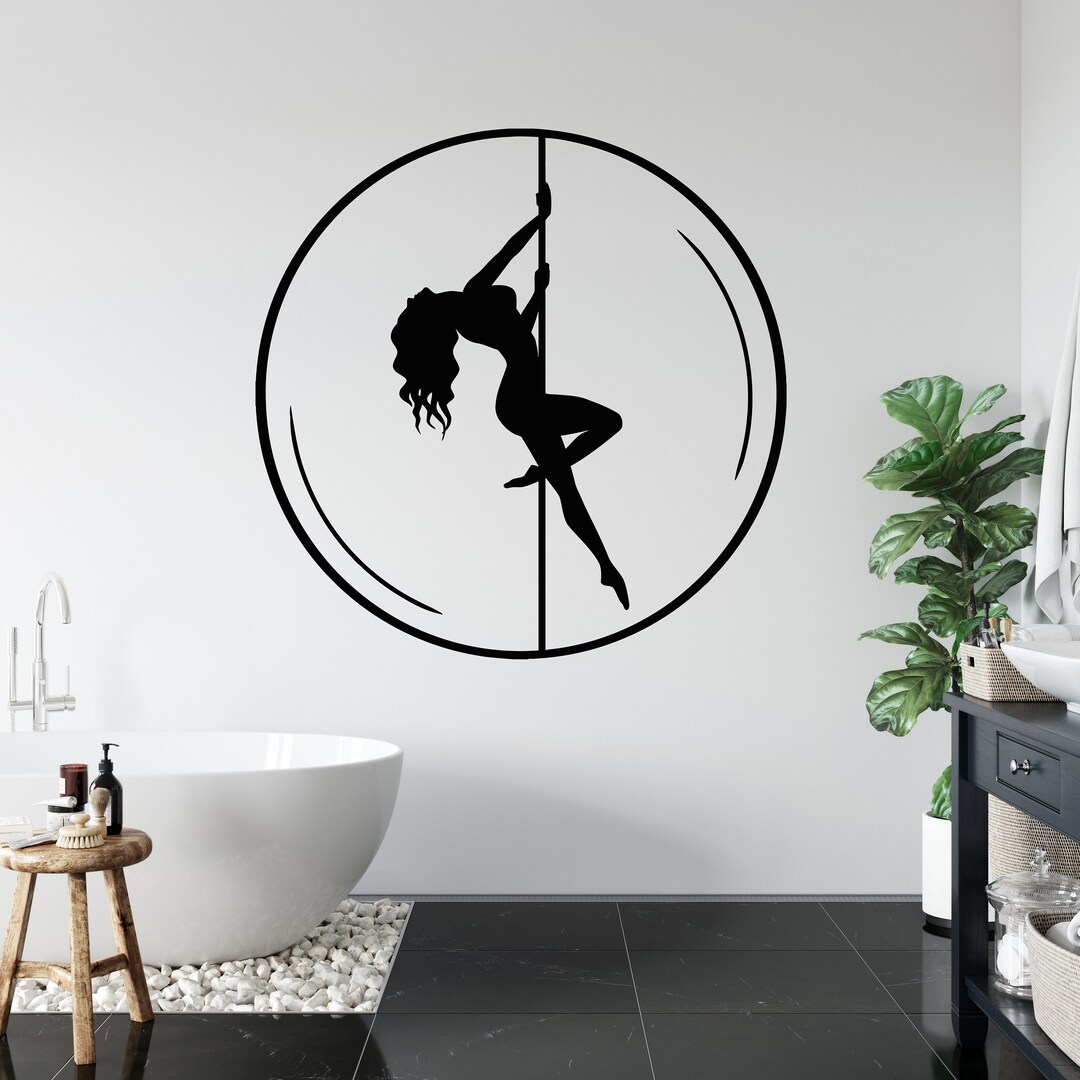 Sexy Vinyl Wall Decal Pole Dance Naked Girl Dancing Night Club Stickers Mural (#4968dg) - Etsy