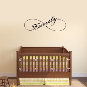 Family Vinyl Wall Decal Infinity Home Decoration Room Decor Interior Stickers Mural (#2930di)