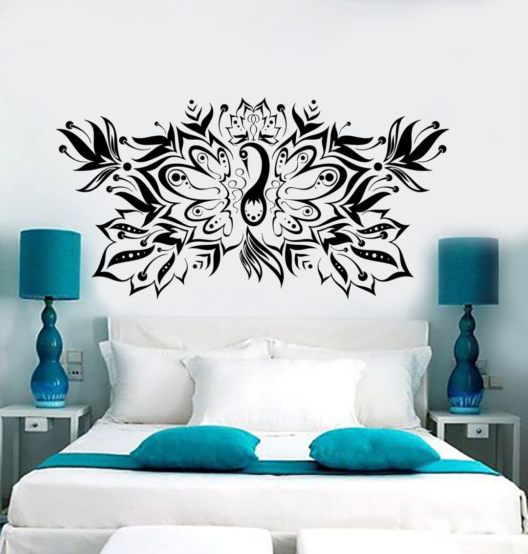 Wall Vinyl Decal Birds Pattern Fantasy Fairytale Amazing Bedroom Decor ...