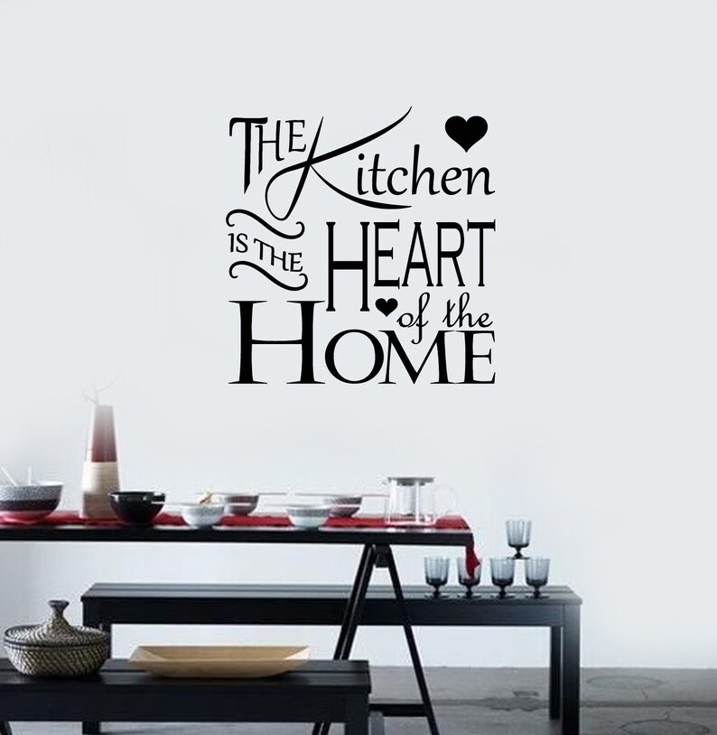 Kitchen Quote Vinyl Wall Decal Saying Dining Room Home Art Stickers ...