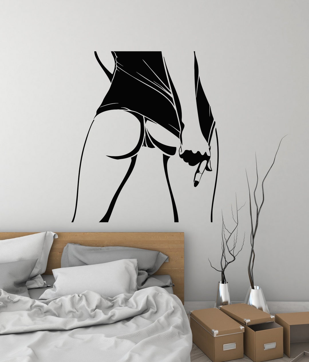 Vinyl Wall Decal Silhouette Hot Sexy Woman Adult Stickers Unique