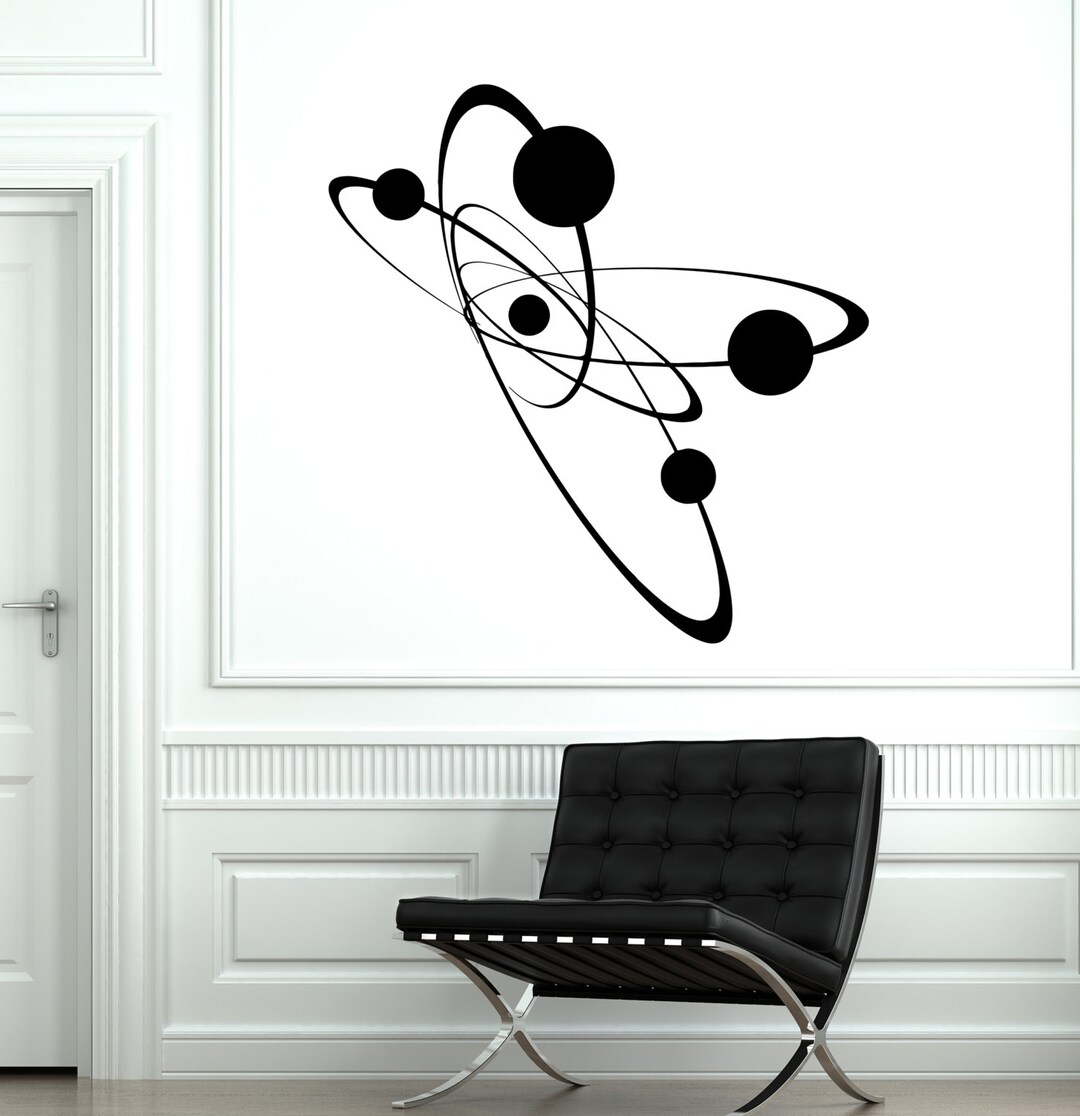 Wall Vinyl Atom Electron Bedroom Mural Vinyl Decal Sticker 1782dz - Etsy