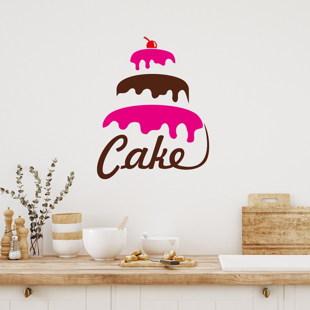 Cake Dessert Vinyl Wall Decal: Bakery Kitchen Sweet Decor Accent Dci66 ...