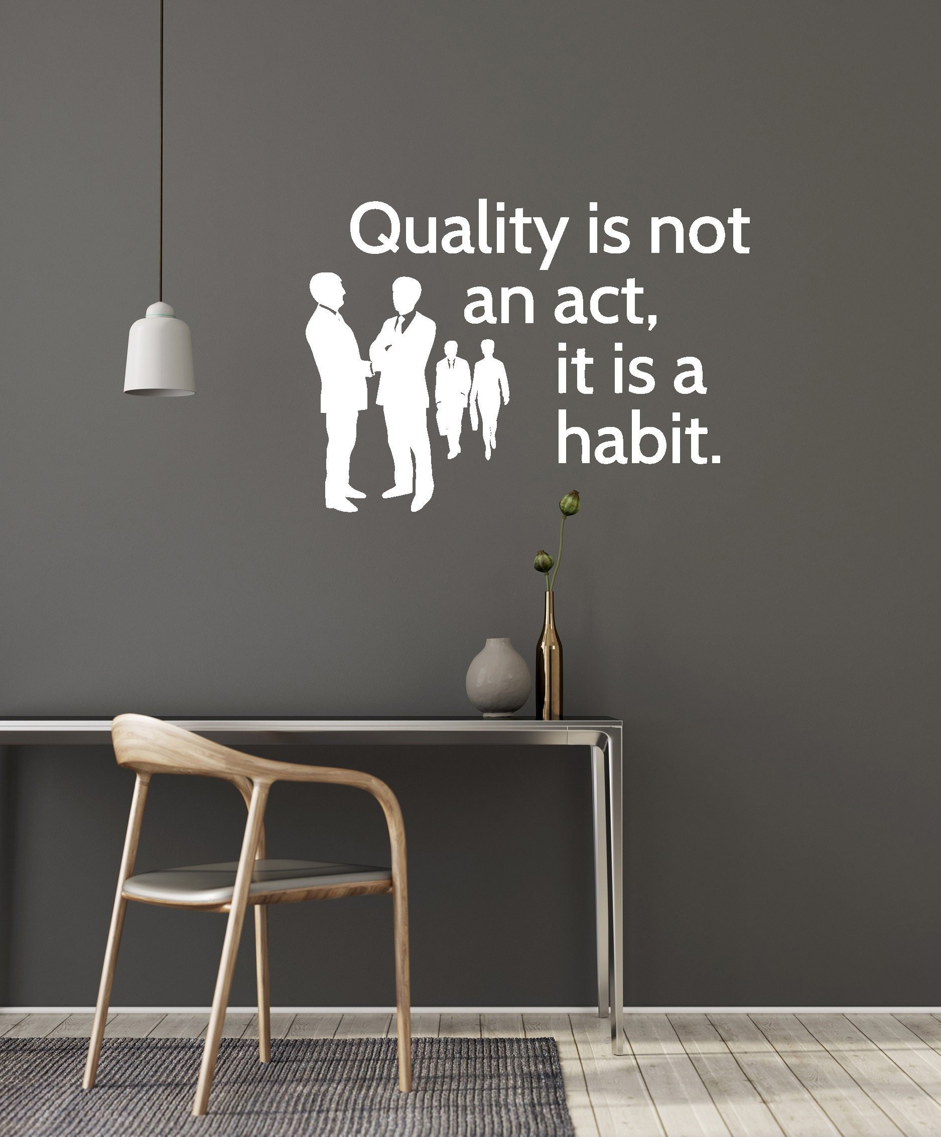 Office Quote Vinyl Wall Decal Motivational Inspirational Quote Business ...
