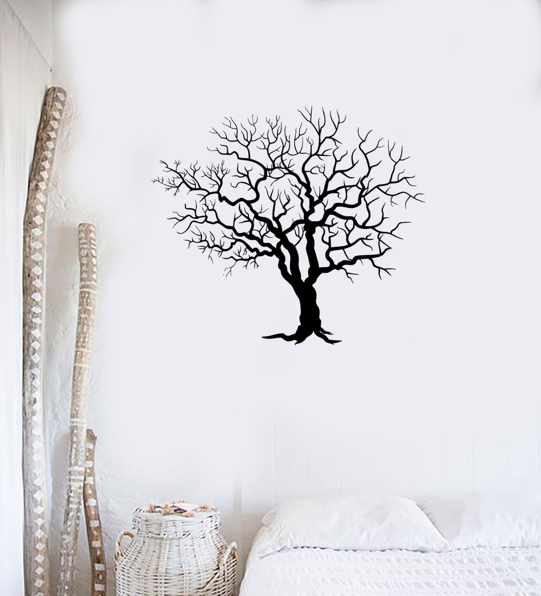 Wall Vinyl Decal Tree Nature Landscape Decor Minimalism Modern Focal ...