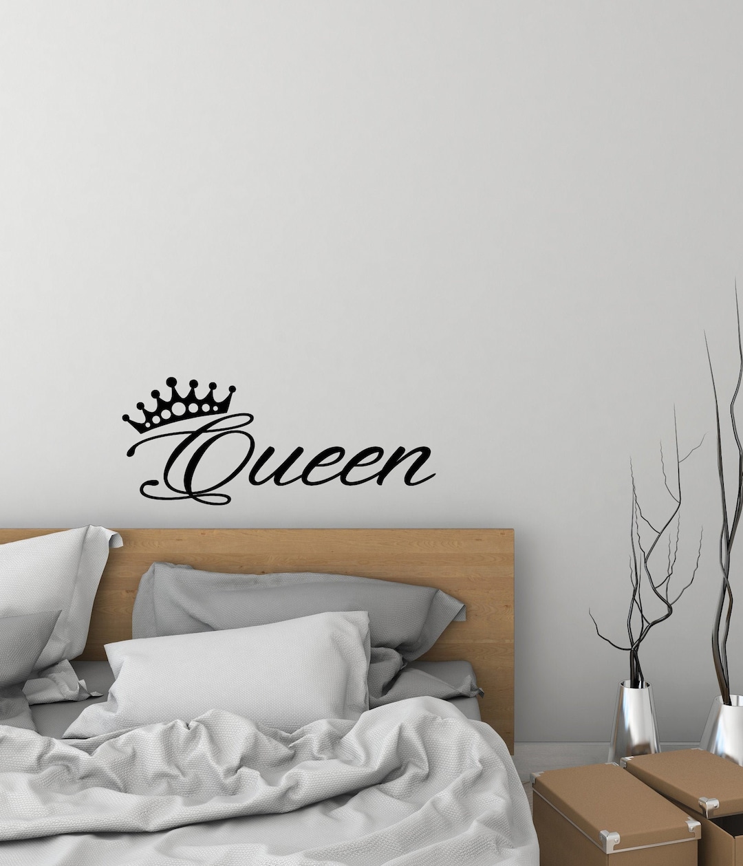 Vinyl Wall Decal Queen Crown Girl Bedroom Decoration Room Beauty Salon ...