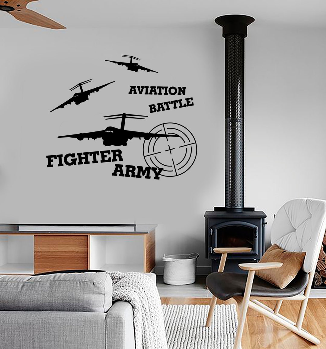 Wall Vinyl Jet Aviation Fighter Airplane War Guaranteed Quality Decal ...