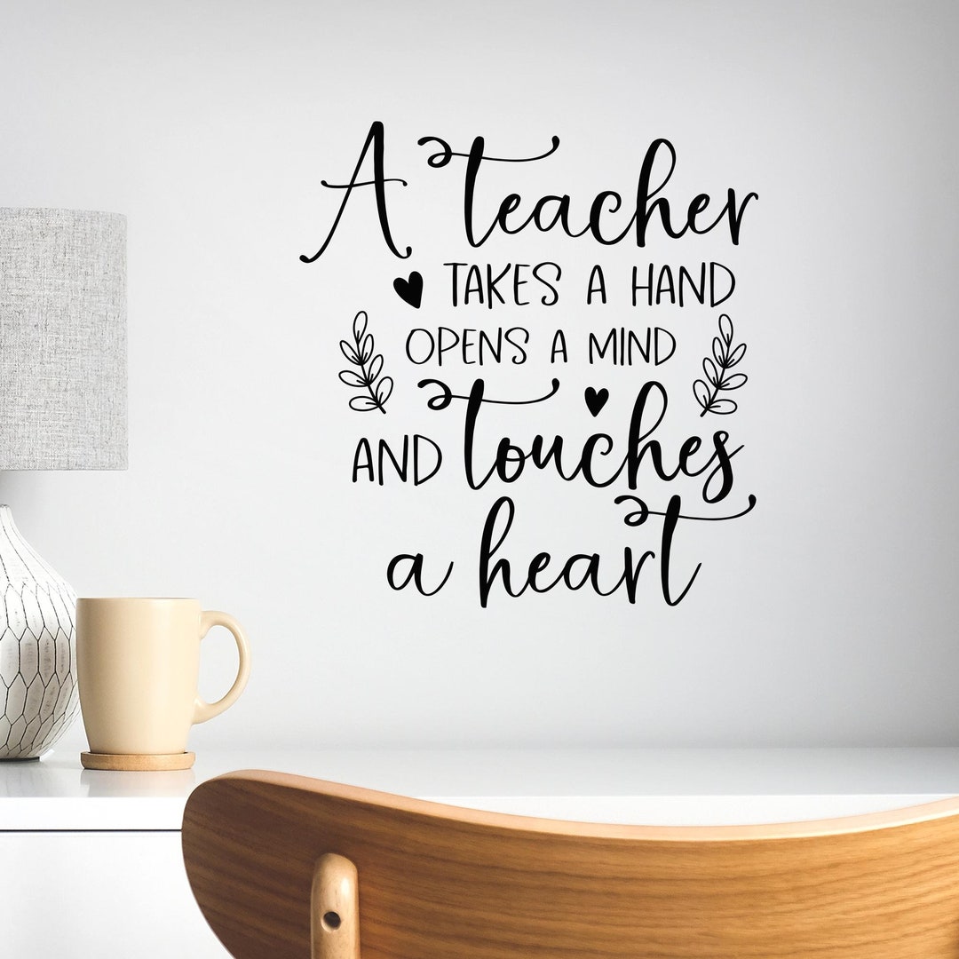 Teacher Quote Vinyl Wall Decal: Inspirational Classroom Decor 6557di - Etsy