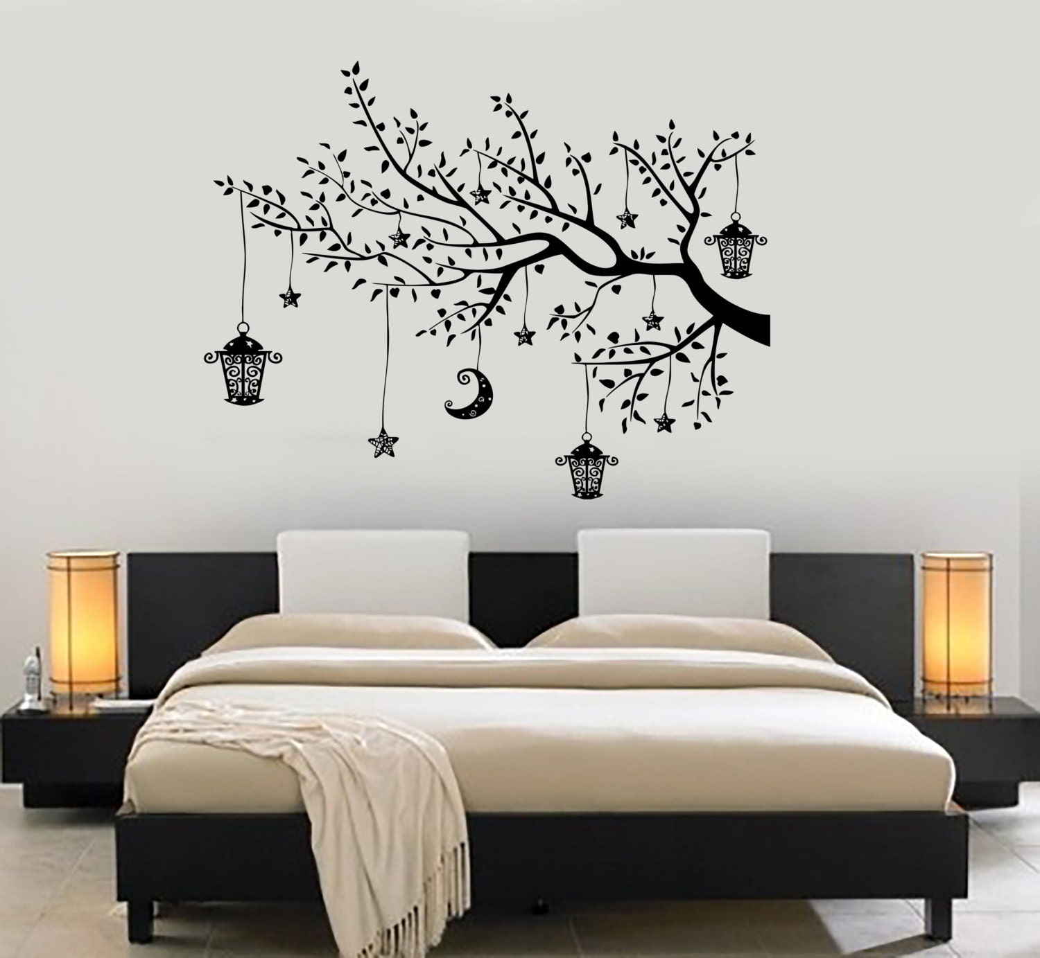  Vinilo adhesivo de pared Día Noche Yin Yang símbolo sol luna  dormitorio pegatinas mural grande decoración (g4781) negro : Herramientas y  Mejoras del Hogar