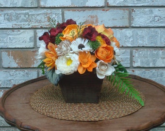 Fall floral, wood flowers