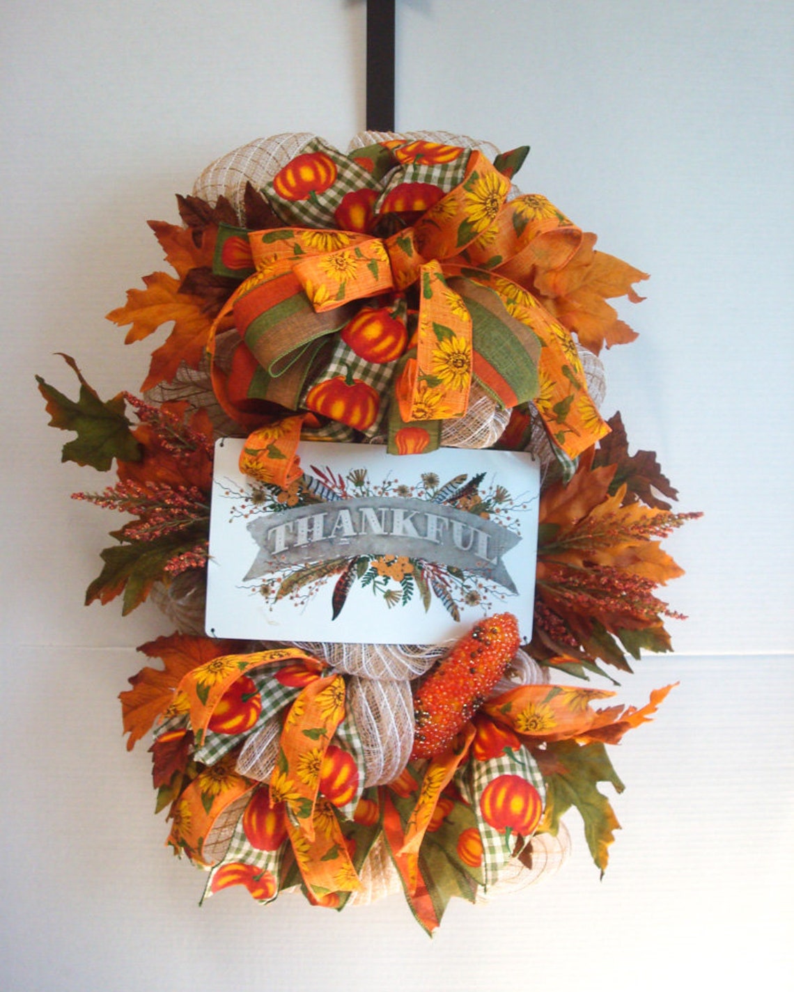 Fall Door Swag Front Door Swag Autumn Vertical Teardrop Swag Etsy