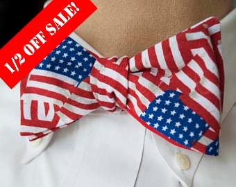 Americana Flag Bow Tie