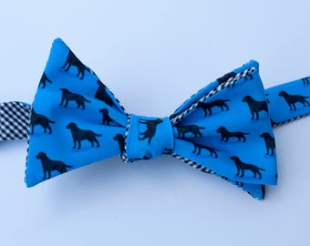 Labrador Retriever Vlinderdas blauw of groen