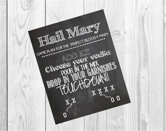 Bloody Mary Bar Sign, Digital Download, Bloody Mary, Bloody Mary Sign, Tailgate Sign, Tailgate