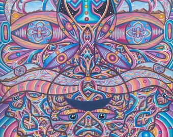 ORIGINAL ARTWORK // “Mustafa, El Shamanic Yeti” 11x14 Inches Mixed Media on Paper Original Artwork by Nick Fast