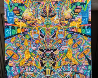 SUPERBLOOM Fine Art Print / Wall Art of Abstract Colorful Psychedelic Pattern Design Matte Paper Art Print