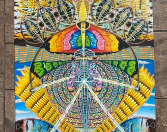 An Inch Away From Heaven 13x19 Limited Edition Fine Art Print // Abstract Visionary Colorful Artwork