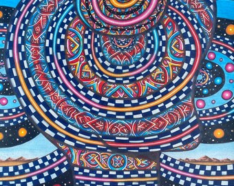ORIGINAL ARTWORK // “Radioactive” 11x14 Inches Mixed Media on Paper Abstract Colorful Original Artwork by Nick Fast
