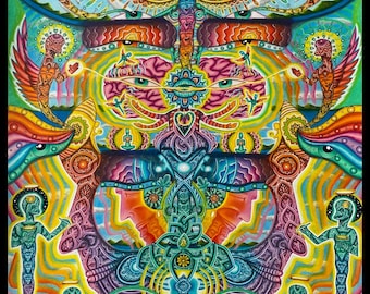 Divine Attunement 13x19 Limited Edition Fine Art Print // Abstract Visionary Colorful Psychedelic Transcendental Artwork