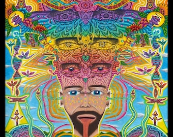 A Dose of Love 13x19 Limited Edition Fine Art Print // Abstract Visionary Colorful Psychedelic Transcendental Artwork