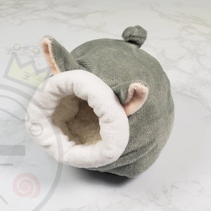 Gray Piggy Cotton Hideout/ Bed/ Nest for Small Pets