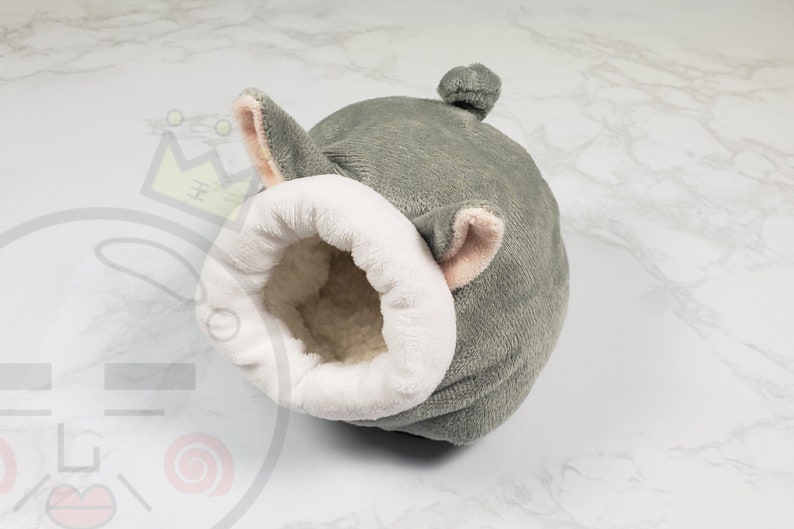 Gray Piggy Cotton Hideout/ Bed/ Nest for Small Pets image 1