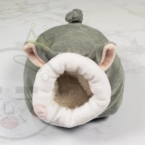 Gray Piggy Cotton Hideout/ Bed/ Nest for Small Pets image 3