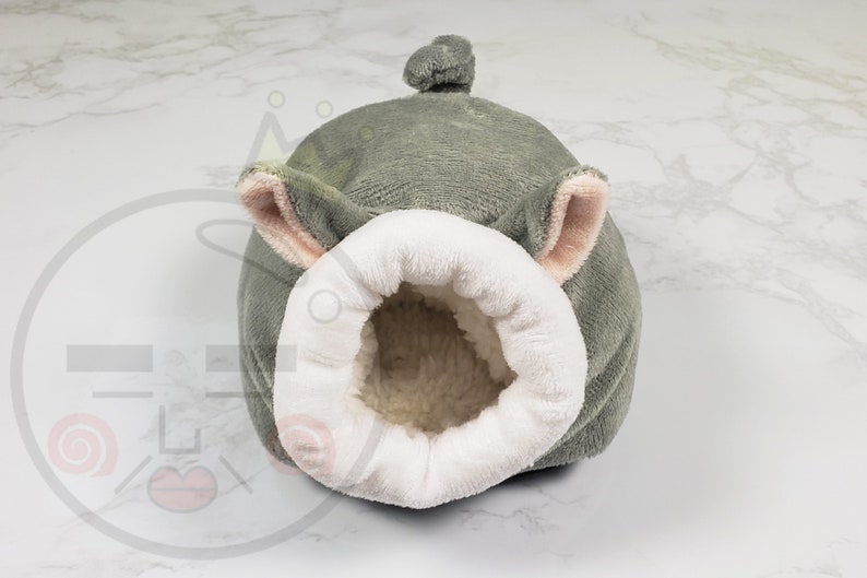 Gray Piggy Cotton Hideout/ Bed/ Nest for Small Pets image 3