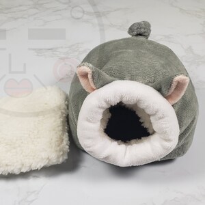 Gray Piggy Cotton Hideout/ Bed/ Nest for Small Pets image 4