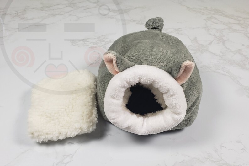 Gray Piggy Cotton Hideout/ Bed/ Nest for Small Pets image 4