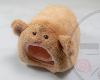 Escondite/cama/nido de algodón de oso pardo para mascotas pequeñas